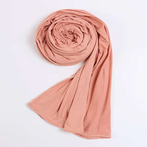 ฮิญาบผ้าชีฟองแบบสั่งทำผ้าพันคอสีพื้นผ้าโพกศีรษะแบบสบายๆระบายอากาศได้ดีสำหรับผู้หญิงชาวมาเลเซีย - Product Image 5