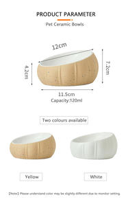 Produits pour animaux de compagnie en céramique Articles les plus vendus pour chiens Contenant de nourriture pour chiens Bol et mangeoires pour chats en forme de citrouille pour animaux Articles pour <span class=keywords><strong>animalerie</strong></span> - Product Image 6