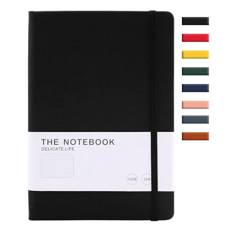 Notebook sentuhan lembut pribadi kualitas tinggi sampul pinggang kustom buku catatan bermerek sampul keras PU Notebook A5 dengan Logo