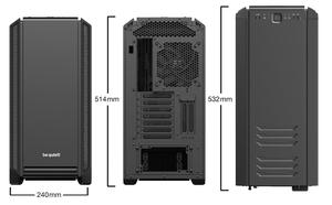 Venta caliente <span class=keywords><strong>Caja</strong></span> de la computadora Bequiet SILENT BASE 601 Ventana BlackDesktop Gaming PC Case - Product Image 2