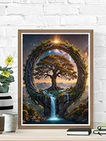 Peinture diamant 5D moderne à motifs naturels, très vendue à l'international, sur toile, motif Arbre de Vie, outil de bricolage pour adultes et enfants