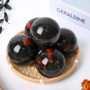 Hot Sale Hand Polished <b>Crystal</b> Sphere Natural African Blood Stone Sphere <b>Ball</b> for Decoration - Product Image 3