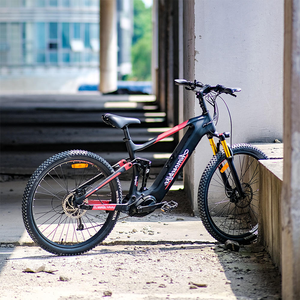 Bicicleta Eléctrica Retro Deportiva con Doble Suspensión, Cuadro de Fibra de Carbono, <span class=keywords><strong>Motor</strong></span> sin Escobillas de 750W, Frenos de Disco Hidráulicos, Batería de Litio, Color Clásico - Product Image 6
