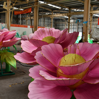 Grande lanterne de fleur de pivoine de décoration traditionnelle chinoise LFS-79 pour des parcs et des jardins