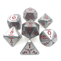 Vente en gros Dragon Dungeon TRPG D20 Jeu de dés Mini 10mm D et D Dés en métal sculpté pour jeux de société et cadeaux de fête