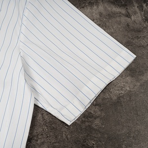 Camicia a Righe Boxy per Uomo, Abbigliamento Casual di Alta Qualità, Outfit Streetwear, Camicia Sportiva con Bottoni in Cotone, Nylon e Spandex - Product Image 4