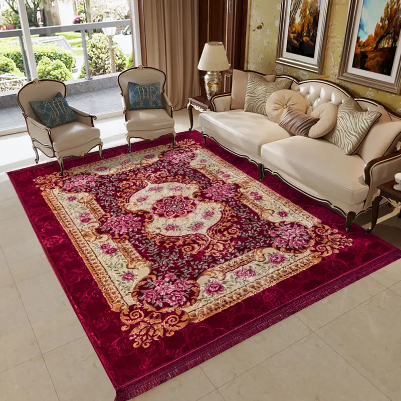 Luxury Area carpet Modern bedroom living room super soft fringe print Turkish carpet living room Persian carpet