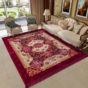 Tapis de luxe chambre moderne salon impression de franges super douces tapis turc salon tapis persan