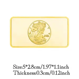 संयुक्त राज्य अमेरिका लिबर्टी गोल्ड प्लेटेड बार, स्टैच्यू ऑफ लिबर्टी स्मारक सिक्का संग्रहणीय उपहार के संग्रह के लिए