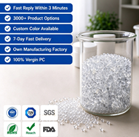 Granulés de polycarbonate transparent recyclé de première qualité, granulés PC transparents à haute résistance pour l'injection et l'extrusion plastique