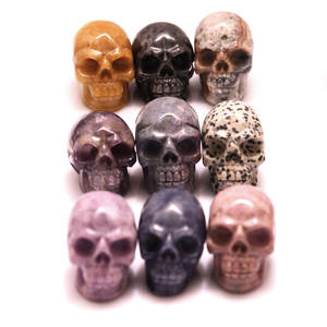 2 인치 고품질 천연 돌 보석 다양한 색상 크리스탈 두개골 - Product Image 3
