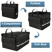 Boîte de rangement pour voiture, organisateur de coffre pliable, bac à débris avec tissu Oxford pour véhicule
