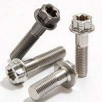 Vis en titane pour Yozma In10, Vis en titane GR5 M5*25mm, Vis à tête Torx à bride très demandées, Vis de frein colorées à motif fleur de prunier