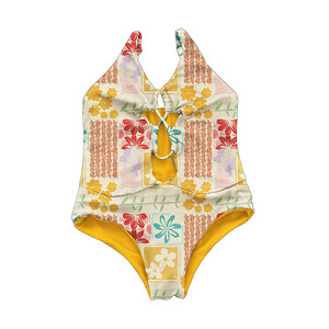 Costumi da bagno reversibili per bambine, stampa hawaiana, con spalline regolabili, bikini sexy con fori, molto venduti per l'estate. - Product Image 5