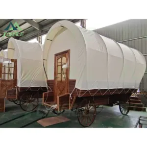 Lều Caravan di động Lều cabin trang trại sang trọng conestoga bao phủ toa xe cắm trại