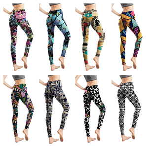 Women's High Waist Breathable Summer Casual Milk Silk Printed <strong>Leggings</strong> with Great Stretch Floral Print Midi Length Pencil Pants - Product Image 2