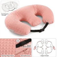 Coussin d'allaitement, oreiller de soutien pour l'allaitement, mousse à mémoire de forme, sangle réglable, alimentation du bébé, portable, maternité, grossesse