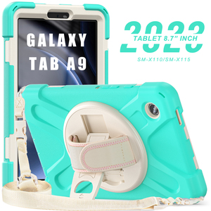 Pour Samsung Galaxy Tab A9 2023 8.7 <span class=keywords><strong>pouces</strong></span> étui SM-X115 SM-X110 enfants sûr silicone <span class=keywords><strong>PC</strong></span> <span class=keywords><strong>hybride</strong></span> antichoc support tablette couverture - Product Image 2