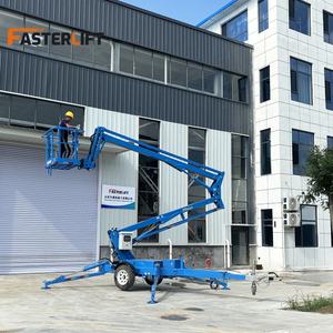 8-20 मीटर तह स्पष्ट ट्रेलर लिफ्ट प्लेटफॉर्म तौबल बूम लिफ्ट टेलीस्कोपिक लिफ्ट हवाई कार्य मंच - Product Image 3