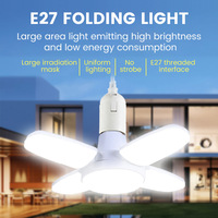 Lampe de garage à LED pour voiture Ampoules pliantes 28W E27 Ventilateur de plafond pliable Home Ceiling Warehouse Industrial Lighting