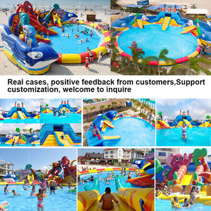 <span class=keywords><strong>Parco</strong></span> Acquatico Gonfiabile Commerciale di Grandi Dimensioni, Scivolo a Castello con Piscina - Product Image 2