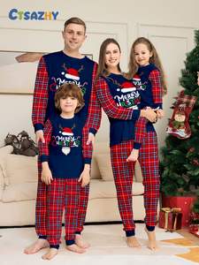 2024 di natale taglie forti vestiti di natale donna <span class=keywords><strong>uomo</strong></span> bambini <span class=keywords><strong>nero</strong></span> Santa Merry natale PJS abbinamento pigiami di natale per la famiglia - Product Image 5