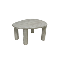 Table basse ovale moderne de luxe en MDF avec autocollant 3D, mobilier pour la maison, salle à manger, école, chambre, hôtel, style minimaliste