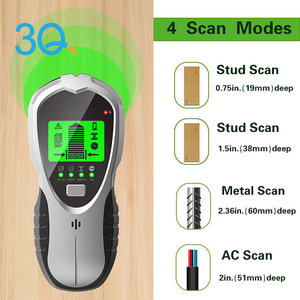 Detector de Metales 3Q, Escáner de Pared 4 en 1, Detector Digital Portátil Multifuncional con Pantalla LCD y Retroiluminación LED Verde - Product Image 4