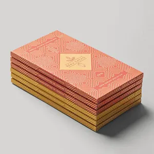 Scatola pieghevole per imballaggio di barrette di cioccolato in carta Kraft marrone personalizzata all'ingrosso