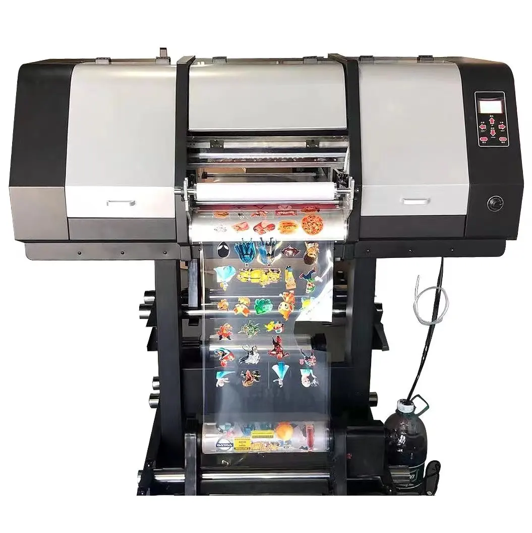 Prezzo a buon mercato laminazione automatica A3 3 teste XP600 roll to roll uv dtf stampante uv logo stampante crystal sticker stampante uv
