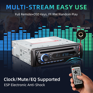 Autoradio OEM 1 DIN DC12-24V pour Bus, Lecteur DVD, FM, Format Vidéo 1080P, Audio Voiture Avant/Arrière, Micro, SD, USB, CD, Système Stéréo Automobile - Product Image 4
