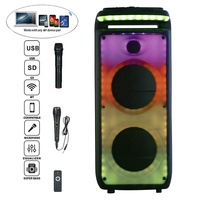 Mifa — boîte à son pour batterie, haut-parleur karaoké en plein air, fêtes en plein air, chant, avec LED multicolores, 8 pouces