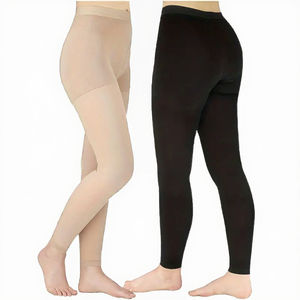 Chaussettes <span class=keywords><strong>de</strong></span> compression en collants solides taille haute avec bout ouvert <span class=keywords><strong>ou</strong></span> bout fermé collants d'hiver antibactériens tricotés - Product Image 4