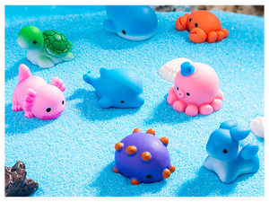 Resina <span class=keywords><strong>Mar</strong></span> Océano mundo terrario animales en miniatura sello pingüino Oso Polar cangrejo medusas delfín pulpo playa chico juguete de baño - Product Image 5