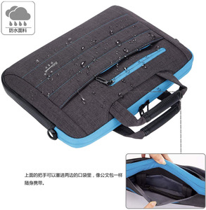 Sac à main d'affaires pour homme de grande capacité personnalisé, imperméable, en Oxford et en toile, avec bandoulière pour ordinateur portable, pour le bureau et les voyages - Product Image 4