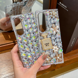 Zfold4 étui luxueux diamant Fold3 adapté à la coque de téléphone Samsung Z Fold5 offrant une couverture de boîtier d'expérience de pliage haut de gamme - Product Image 1