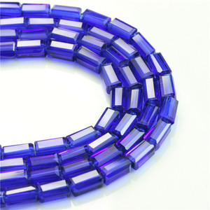 Contas de vidro retangulares para fazer joias, 2x4mm 3x6mm, contas longas quadradas para pulseira, colar, lingotes de cristal, faça você mesmo - Product Image 4