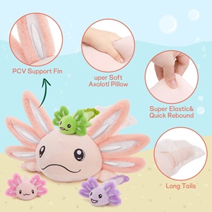Kişiselleştirilmiş Karikatür Axolotl Salamander Peluş Oyuncaklar - Süper Yumuşak Plastik ve Flanel Malzemelerden Yapılmış Peluş Oyuncaklar Toptan Satış Mevcut - Product Image 2