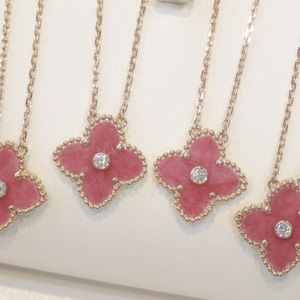 Gargantilla de clavícula de lujo, Collar personalizado de trébol de cuatro hojas, joyería de oro, collar de trébol de cuatro hojas de oro personalizado - Product Image 2