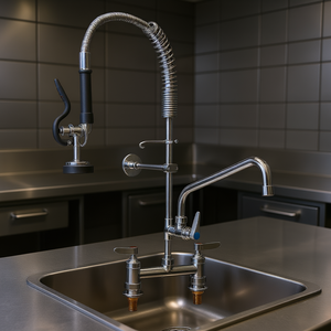 Robinet de cuisine professionnel 26 pouces à montage sur plan en laiton pour pré-évier, facile à nettoyer - Product Image 2