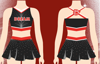 Nouveaux ensembles d'entraînement de cheerleading pour la saison - Tenues d'exercice imprimées en polyester et élasthanne pour cheerleading