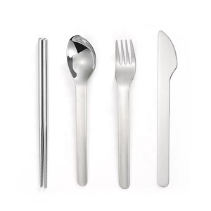 Juego de <span class=keywords><strong>Cubiertos</strong></span> Portátil BAMBUS de Acero Inoxidable 304 - <span class=keywords><strong>Cubiertos</strong></span> de Viaje Reutilizables con <span class=keywords><strong>Estuche</strong></span> de Silicona, Juego de Cuchara, Tenedor y Cuchillo - Product Image 2