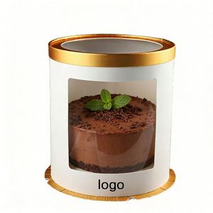 Customizable Biodegradable Food Grade Cardboard <b>Cake</b> <b>Box</b> Clear Window Sturdy Ideal for Baking & Dessert Packaging - Product Image 2