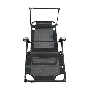 Sillón reclinable ajustable al por mayor de fábrica, silla plegable, sillón reclinable para tomar el sol con sombrilla, silla de gravedad cero de doble propósito - Product Image 4