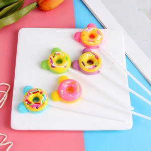 Caramelos blandos y duros con sabor a frutas al por mayor, bolas de azúcar ácidas para niños, aperitivos pequeños para tiendas, piruletas de donut recubiertas, dulces a granel. - Product Image 2