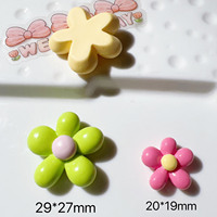 Aksesoris Resin Bunga 29*27mm untuk Anting, Casing Ponsel, Ikat Rambut, Hiasan Kepala, Perhiasan, Bahan DIY, Gesper Sepatu