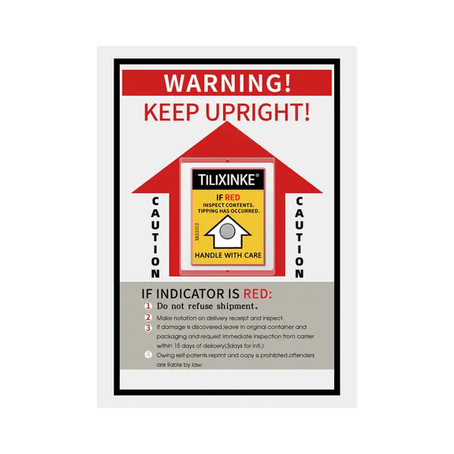 Impact Indicator Indicator Labels  Tilt Shock Shock Stickers Shipping Packaging AdhesionTilt LABEL STICKER Leaning Label