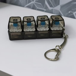 Wholesale 4‑Key Two‑shot Stainless Steel PVC Keycap <b>Keychain</b>,Lightweight Kids Backpack Hanging Ornament Pendant - Product Image 5