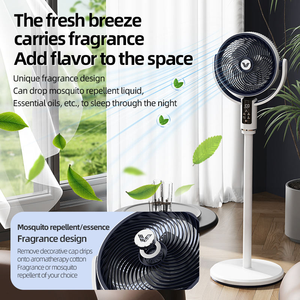 Ventilatore da Pavimento Regolabile a <span class=keywords><strong>4</strong></span> Altezze, Orientabile in Più Angoli, Oscillazione Automatica Sinistra/Destra, Ricaricabile, Silenzioso, per Casa e Esterni - Product Image 3