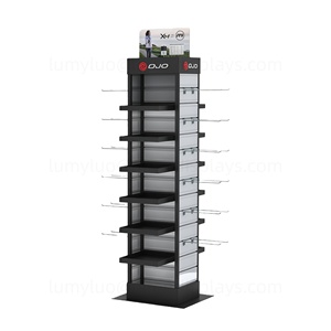 Exhibidor de Zapatos con Base Giratoria de 360 Grados para Tiendas Minoristas, con Ganchos y Estantes, de Metal Compuesto - Product Image 6
